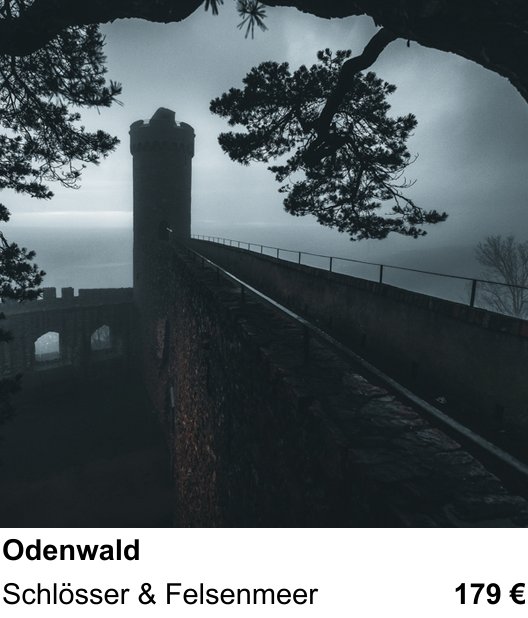 Lichtstarker Fotoworkshop rund um Odenwald: Schlösser & Felsenmeer