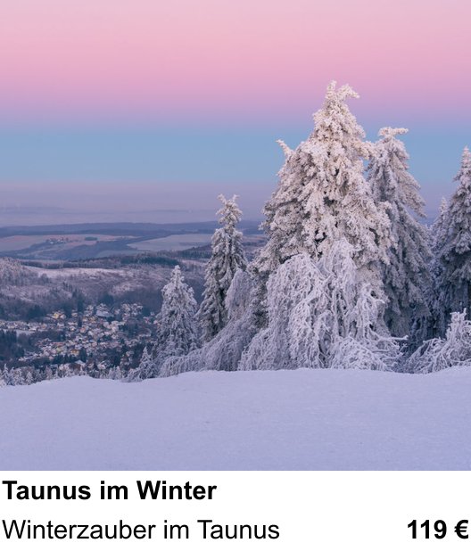 Lichtstarker Fotoworkshop rund um Taunus im Winter: Winterzauber im Taunus